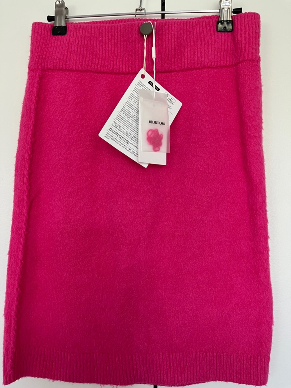 Helmut Lang Textured Knit Pencil Skirt size Small Barbie Pink NWT $225 retail - Picture 14 of 15